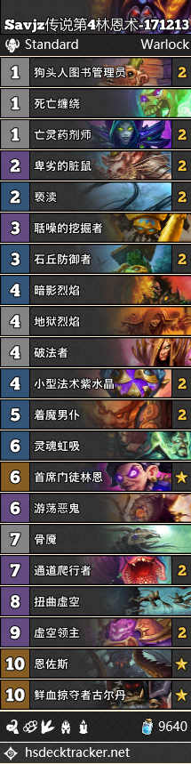 《炉石传说》狗头人术士卡组推荐