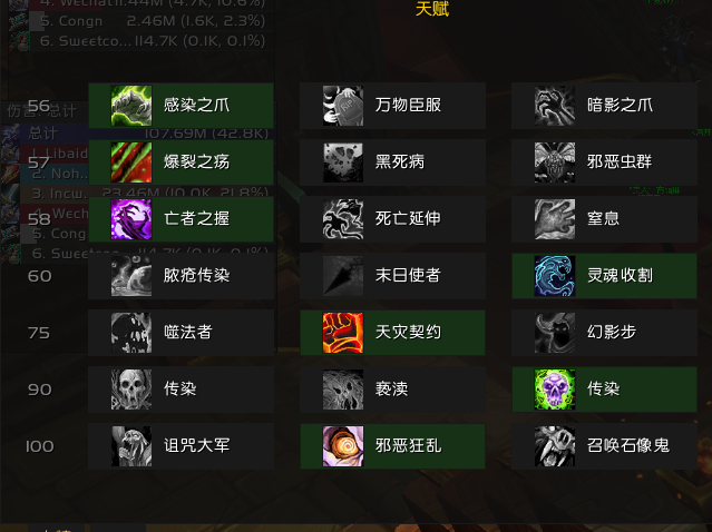 《魔兽世界》邪DK技能天赋改动一览