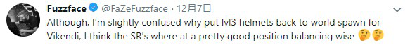 Faze职业选手Fuzzface热议维寒迪：我已经迫不及待的想要直播新地图了