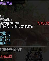 《DNF》黄金福猪宠物时间限制说明