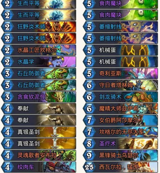 《炉石传说》拉斯塔哈新版登顶蛋骑卡组详细攻略
