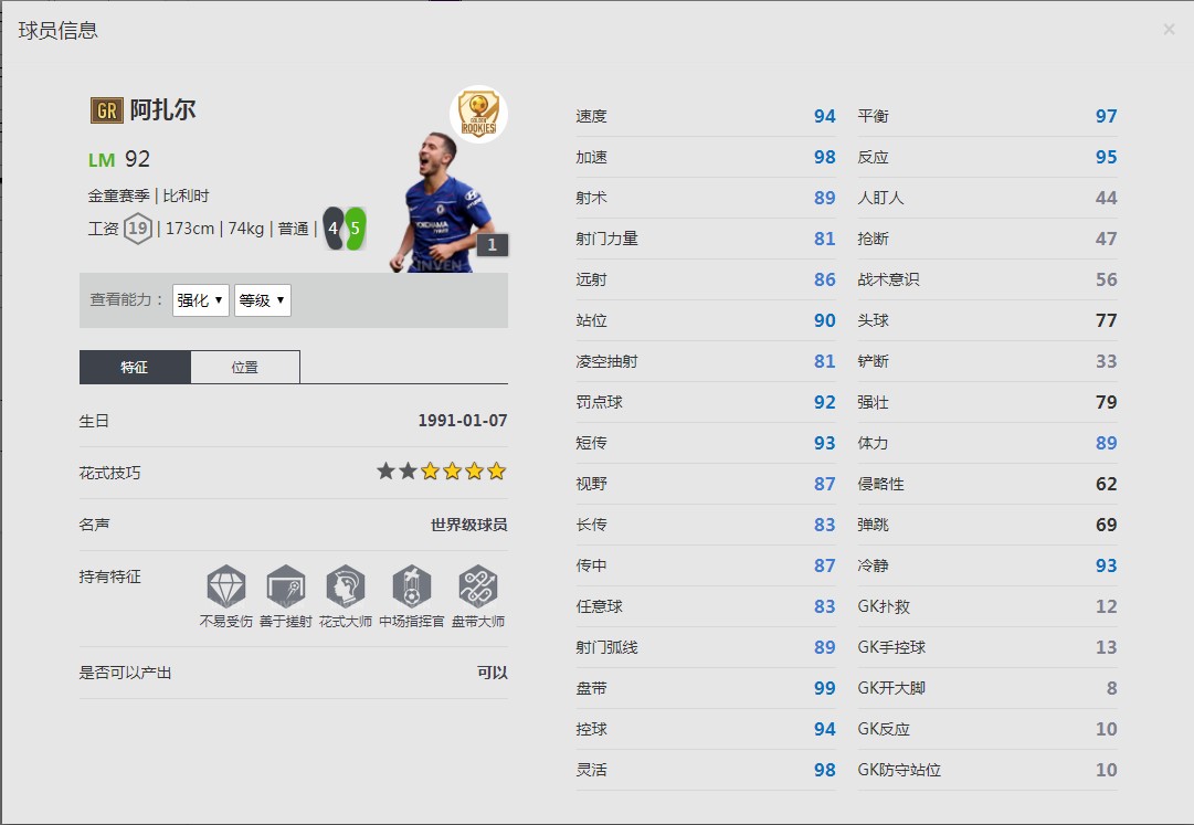 《FIFA online4》菲利佩·库蒂尼奥球员信息