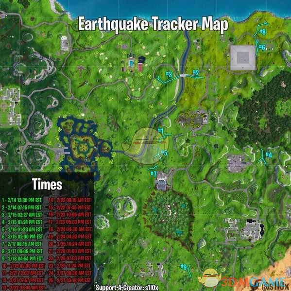 《堡垒之夜》第八赛季地震事件预测