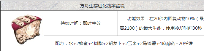 方舟蛋糕配方