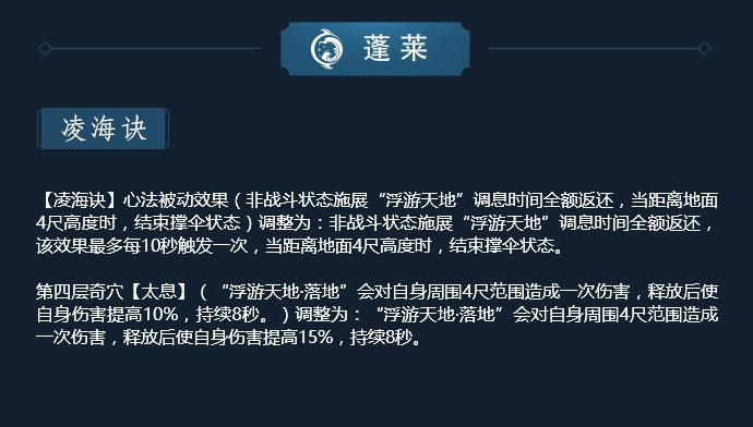 《剑网3》11月12日凌雪藏锋全门派技改汇总
