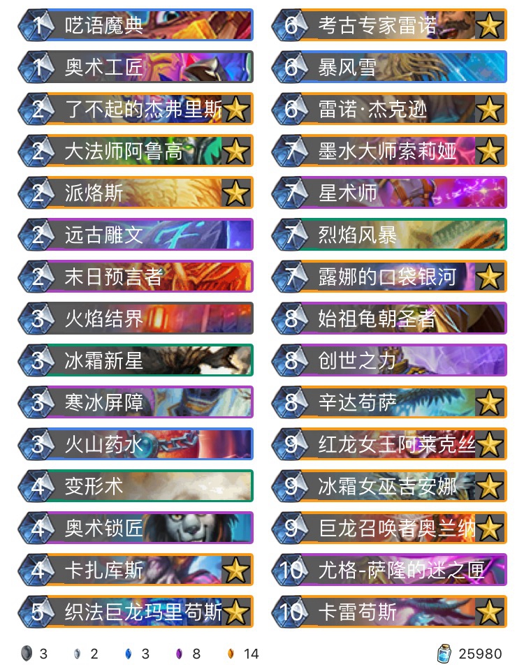 《炉石传说》2020法师天梯最强卡组推荐