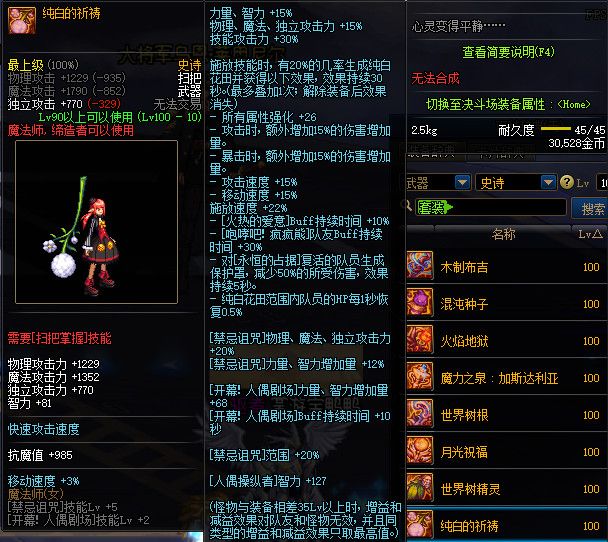 《DNF》100版本装备大全
