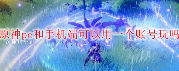 原神pc和手机端可以用一个账号玩吗