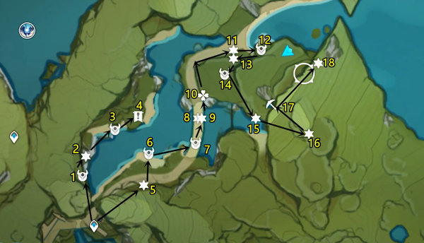 《原神》每日宝箱路线