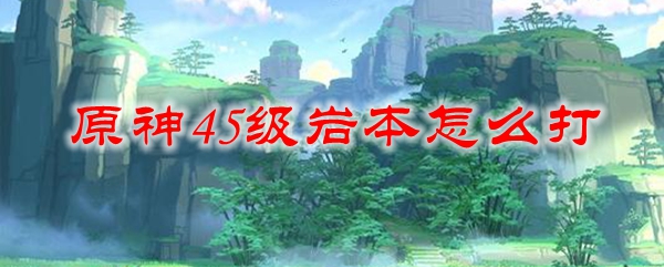 原神45级岩本怎么打