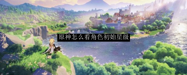 原神怎么看角色初始星级