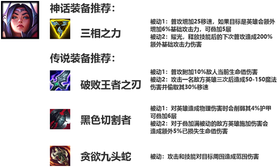 lol刀妹神话出装选择