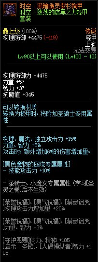 DNF时空传说装备属性
