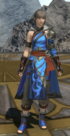 《ff14》5.25武僧80级校服染色外观