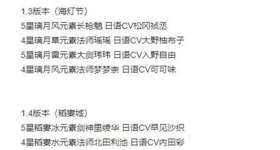 原神1.3草属性角色是谁