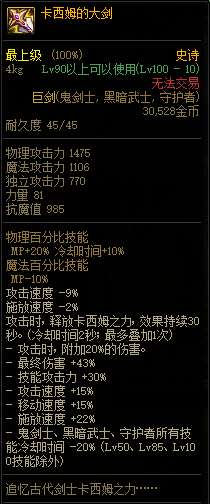 《DNF》2021春节版本神话史诗装备属性改动汇总