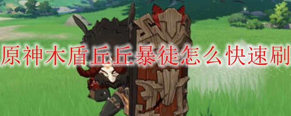 原神木盾丘丘暴徒怎么快速刷