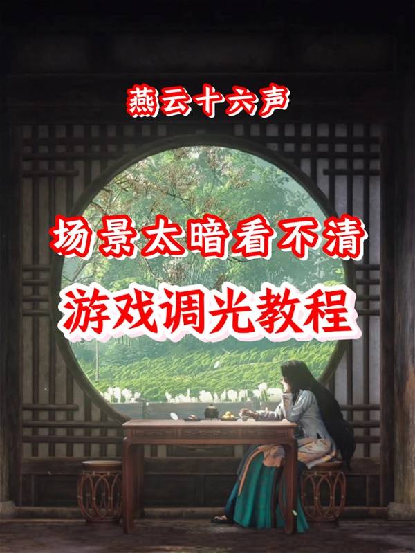 燕云十六声画面太黑怎么设置