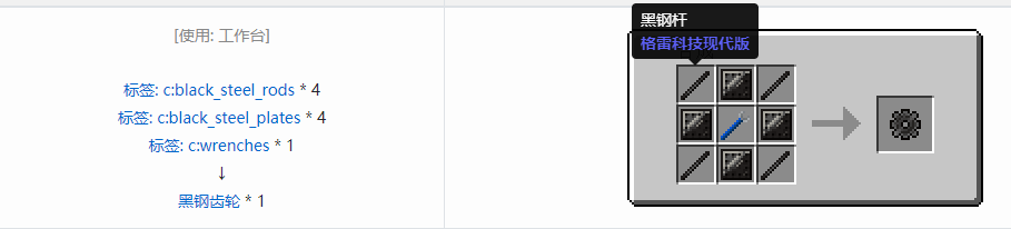 我的世界格雷科技现代版齿轮合成表大全