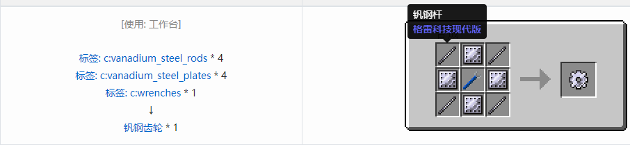 我的世界格雷科技现代版齿轮合成表大全