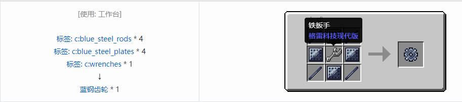 我的世界格雷科技现代版齿轮合成表大全