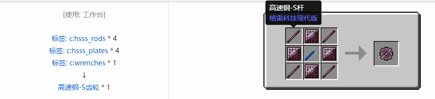 我的世界格雷科技现代版齿轮合成表大全