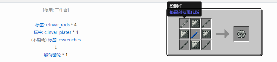 我的世界格雷科技现代版齿轮合成表大全
