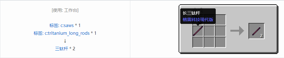 我的世界格雷科技现代版杆合成表大全