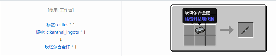 我的世界格雷科技现代版杆合成表大全