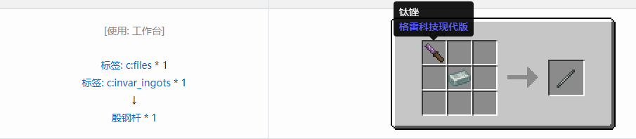 我的世界格雷科技现代版杆合成表大全