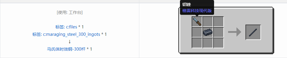 我的世界格雷科技现代版杆合成表大全
