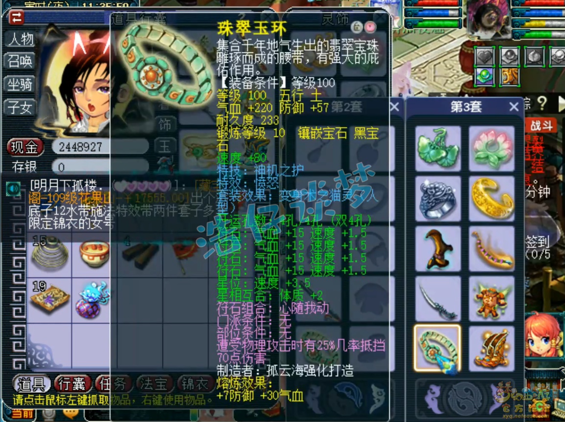 梦幻西游109级奶神木林装备展示图