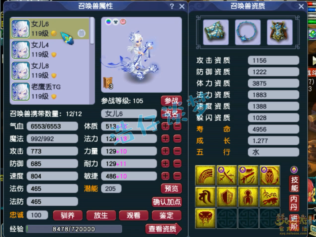 梦幻西游109级封女儿村装备展示图