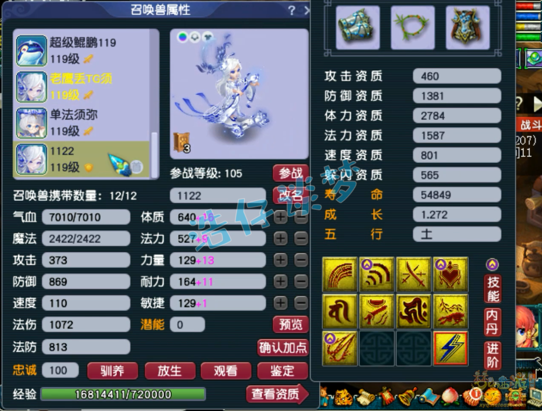 梦幻西游109级封女儿村装备展示图