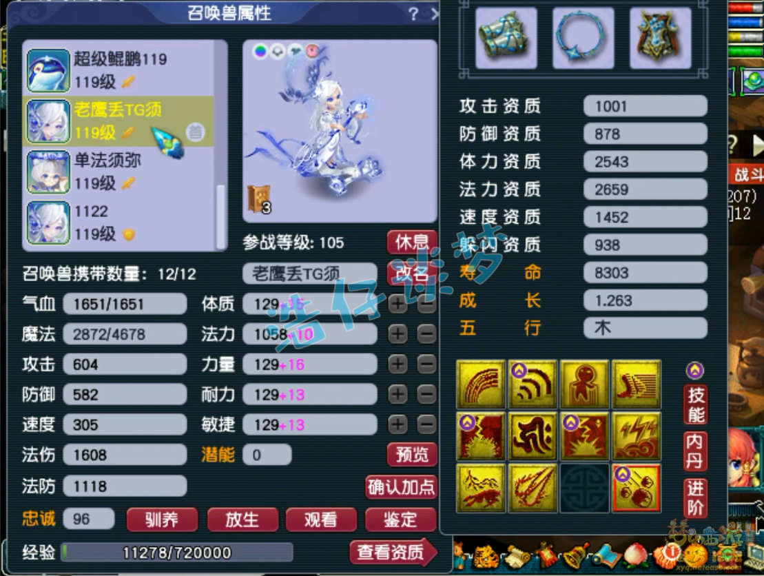 梦幻西游109级封女儿村装备展示图