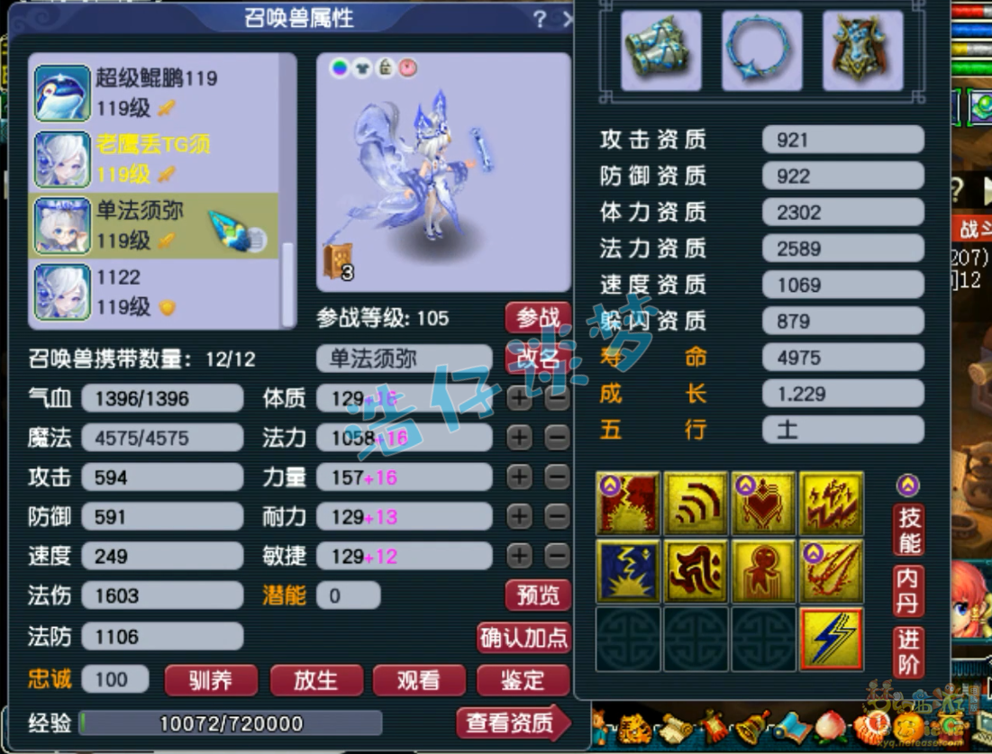 梦幻西游109级封女儿村装备展示图