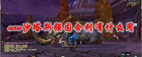 魔兽世界沙塔斯强固合剂有什么用