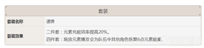 原神遗馈套装属性