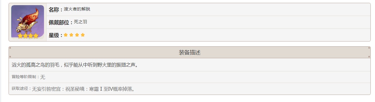 原神渡火者的解脱怎么获得