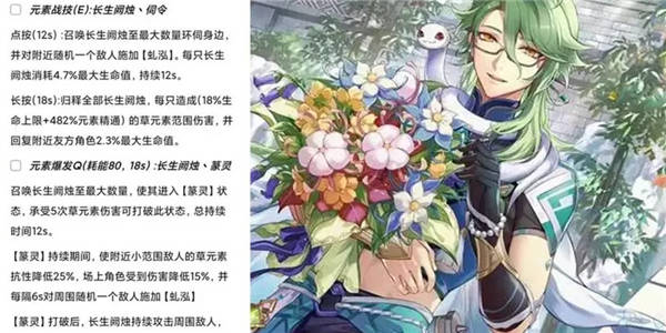 原神白术技能天赋效果一览