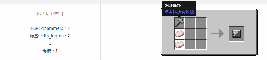 我的世界格雷科技现代版板合成表大全