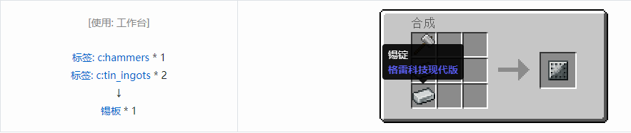 我的世界格雷科技现代版板合成表大全