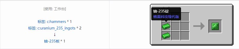 我的世界格雷科技现代版板合成表大全