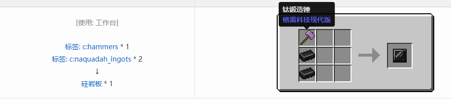 我的世界格雷科技现代版板合成表大全