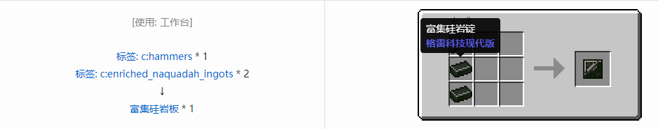 我的世界格雷科技现代版板合成表大全