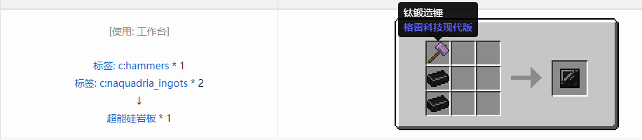我的世界格雷科技现代版板合成表大全