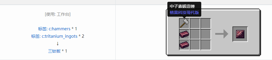 我的世界格雷科技现代版板合成表大全