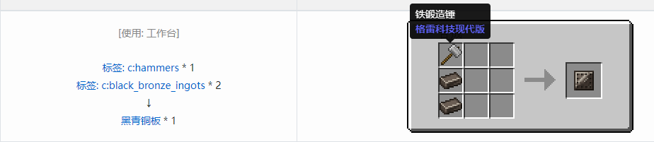 我的世界格雷科技现代版板合成表大全