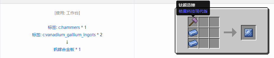 我的世界格雷科技现代版板合成表大全