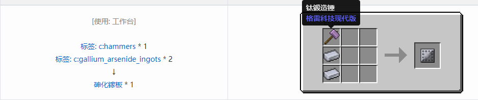 我的世界格雷科技现代版板合成表大全